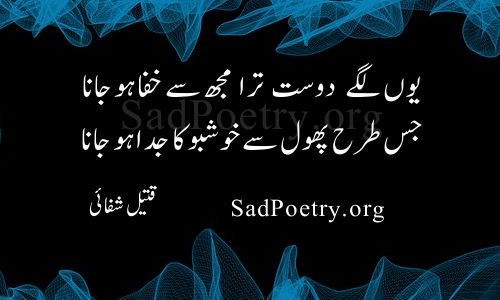Yun Log Dost Tera Muj | Sad Poetry.org
