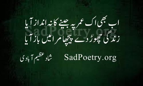 shad azimabadi poetry